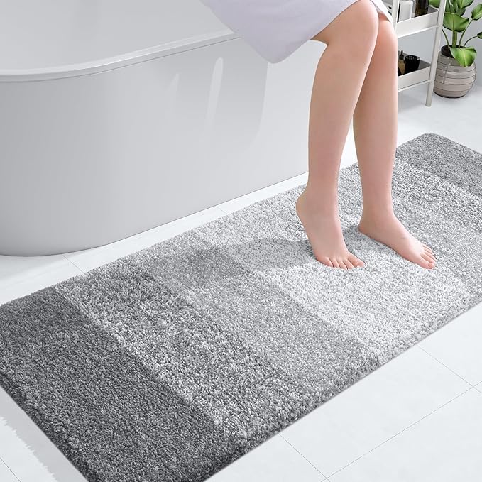 OLANLY Bathroom Runner Rugs 54x24, Extra Soft Absorbent Microfiber Bath Rugs by OLANLY