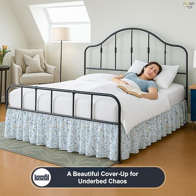 Cottington Lane Ruffled Bed Skirt Queen Size - Image 6