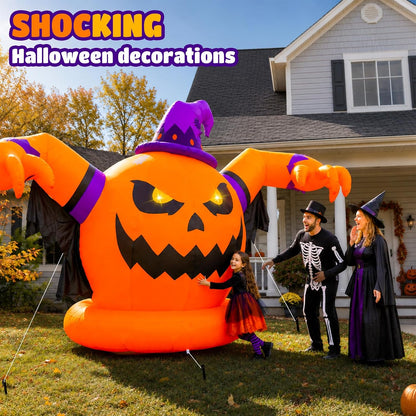 12.2 FT Halloween Inflatables Decorations Outdoor - Giant Pumpkin Blow Ups