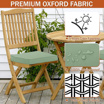 4 Pack Outdoor Chair Cushions 19 x 19 Inch Waterproof Patio Chair Cushions - Image 4