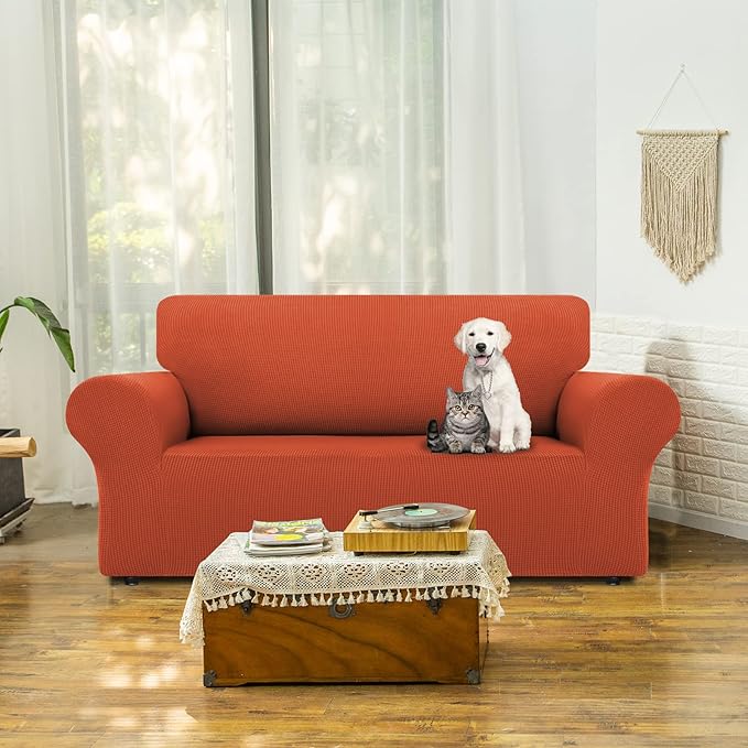 LURKA Stretch Loveseat Sofa Slipcovers 1 Piece Couch Covers - Image 2