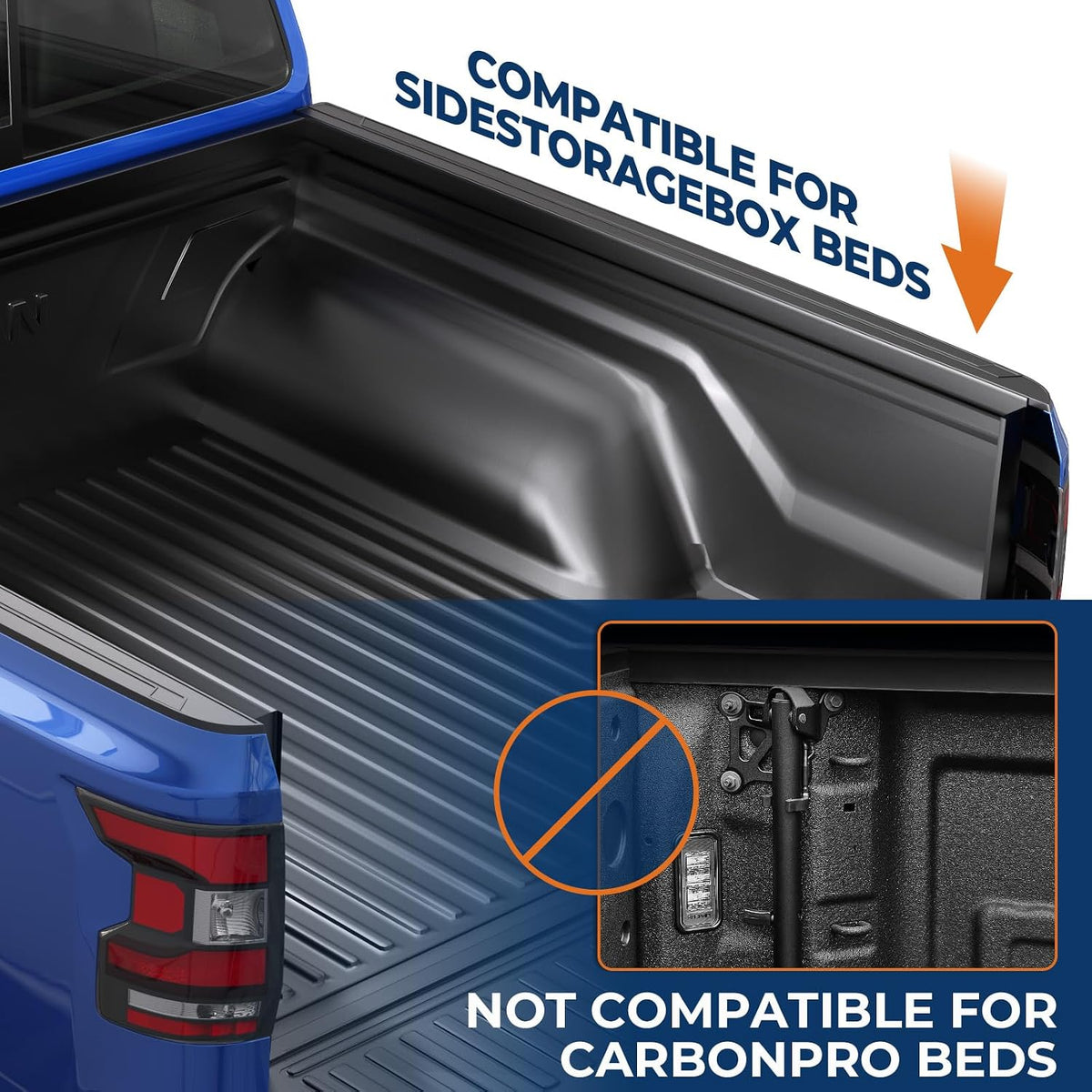kuiperauto 5.6ft aluminum tri hard compatible for nissan showing dimensions