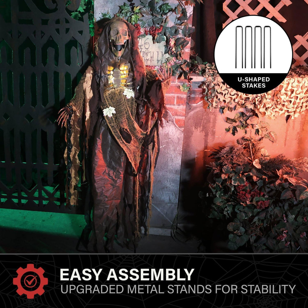 Haunted Hill Farm 5.2-Ft. Sonic Reaper Halloween Animatronic