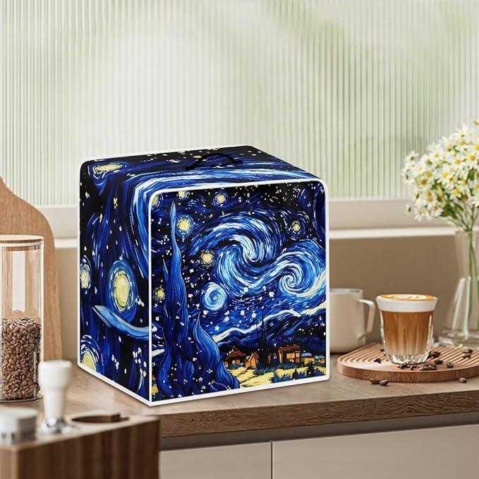 Starry Night Print Coffee Maker Cover – Dust Protection Stain Resistant - Image 3