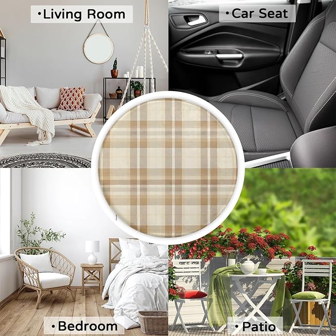 Checkered Foam Padded Seat Cushion - Image 7