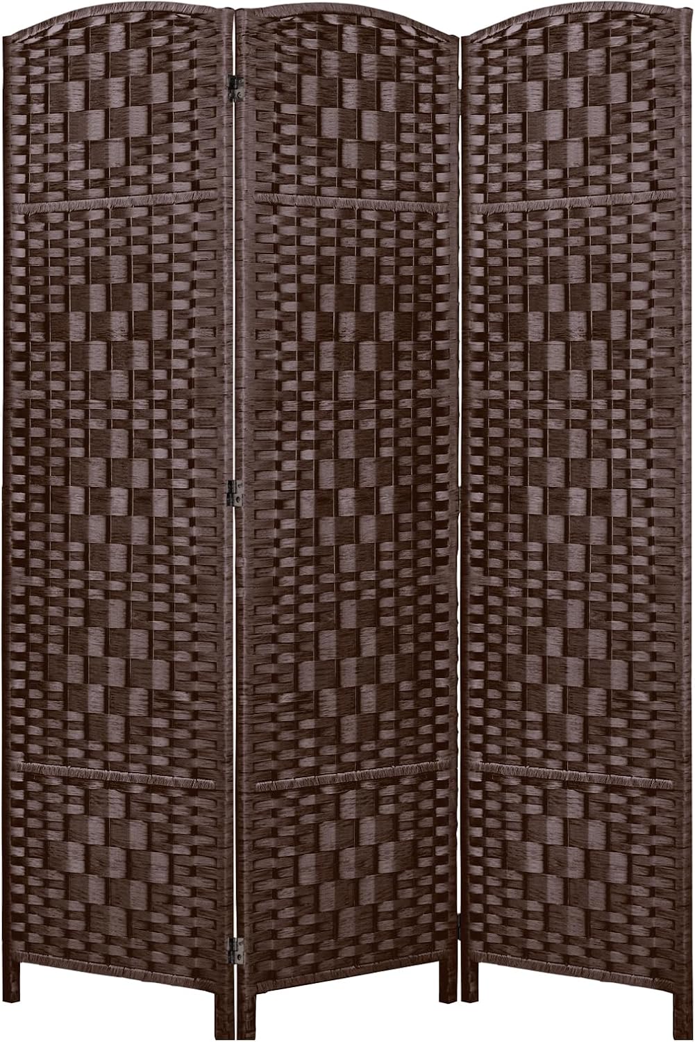 rhf room divider panel,partition room dividers,3panel privacy screen,brown, main product view