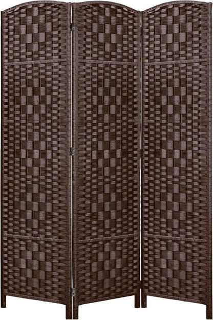 rhf room divider panel,partition room dividers,3panel privacy screen,brown, main product view