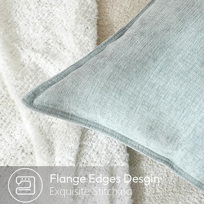 Stellhome Pack of 2 Soft Textured Throw Decorative Pillow Covers Square Accent - Image 3