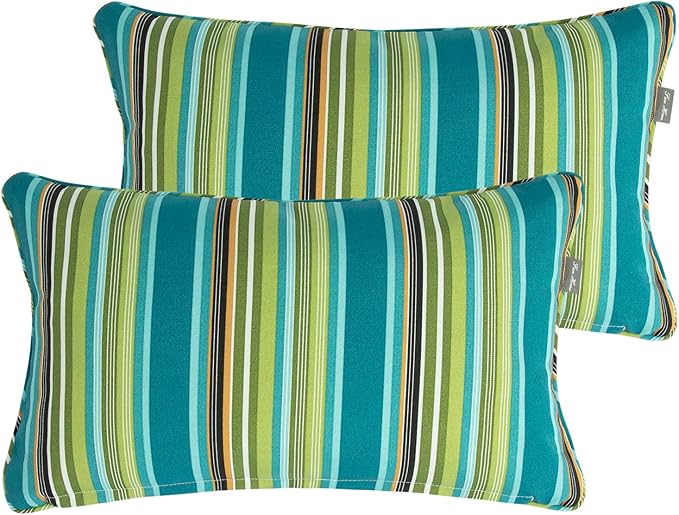 Outdoor Lumbar Pillows Water Resistant 12x20 inch, Decorative Throw Pillow Set - Image 4