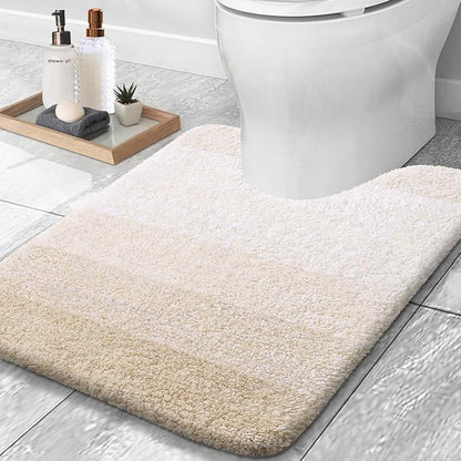 OLANLY Luxury Toilet Rugs U-Shaped 24x20, Extra Soft and Absorbent Microfiber by OLANLY