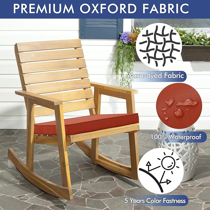 Outdoor Chair Cushions 22 x 22 Inch Waterproof Patio Chair Cushions - Image 4