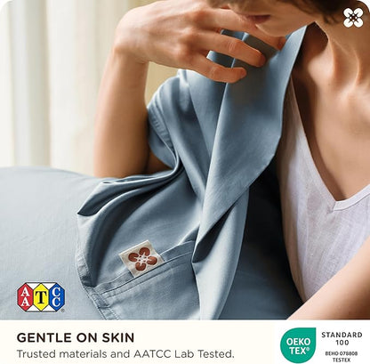 Bedsure Cooling Sheets, Rayon Derived from Bamboo & Cotton Blend, GentleSoft - Image 4