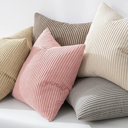 MIULEE Winter Pack of 2 Pillow Covers Soft Soild Decorative Square Throw Pillow - Image 6