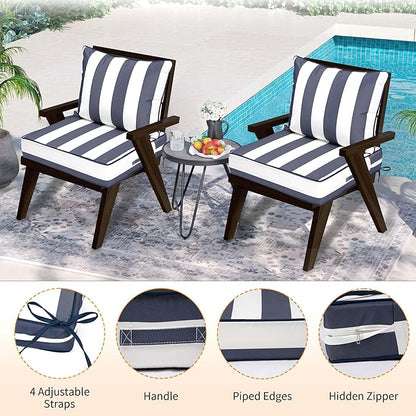 Deep Seat Outdoor Cushions Set of 4, UV&Fade Resistant Deep Seat Patio Cushions - Image 3