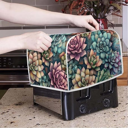 ZFRXIGN Succulent Plants Toaster Covers 4 Slice Wide Slot Dust Cover Case - Image 2