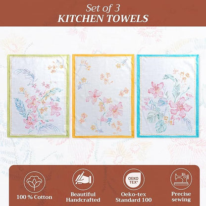 Maison d' Hermine Kitchen Towels Set of 2 100% Cotton 27.50" x 20" Reusable - Image 2