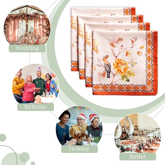 Maison d' Hermine Cloth Napkins Set of 4 100% Cotton - Image 6