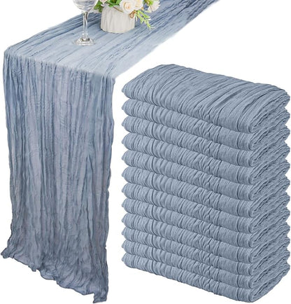 12 Pack Boho Gauze Table Runner 35x72 Inch by Fivenl