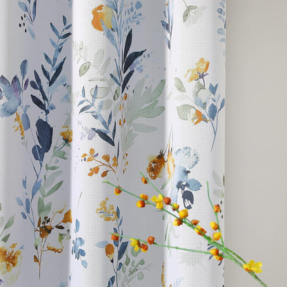 mysky home floral blackout curtains 63 inch length, main product view