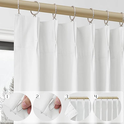 Off White Blackout Curtains 96 Inches Long - Image 3