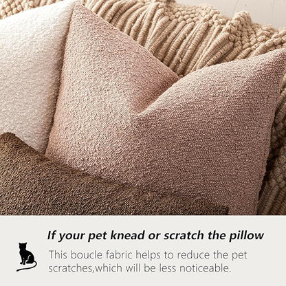 Foindtower Decorative Textured Boucle Throw Pillow Covers Accent Solid Pillow - Image 6