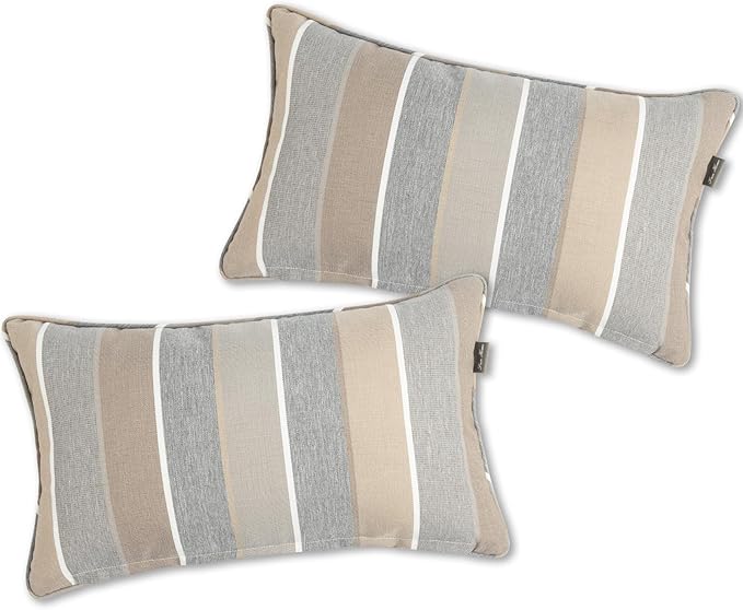 Outdoor Lumbar Pillows Water Resistant 12x20 inch, Decorative Throw Pillow Set - Image 2