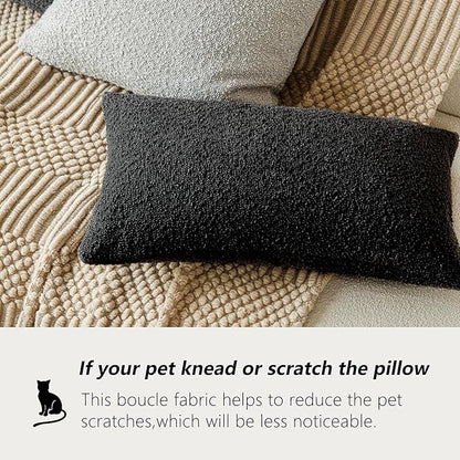 Foindtower Decorative Textured Boucle Throw Pillow Covers Accent Solid Lumbar - Image 5