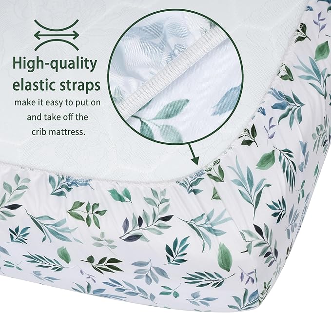Baby Crib Sheets for Boys Girls, 2 Pack Fitted Crib Sheet for Standard Crib and - Image 5