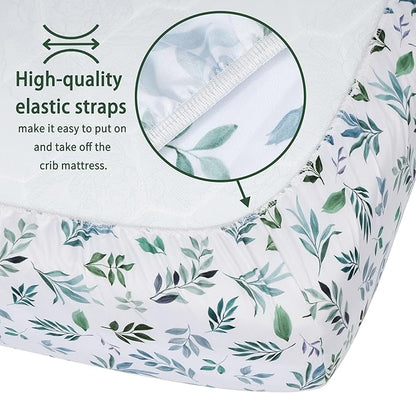 Baby Crib Sheets for Boys Girls, 2 Pack Fitted Crib Sheet for Standard Crib and - Image 5
