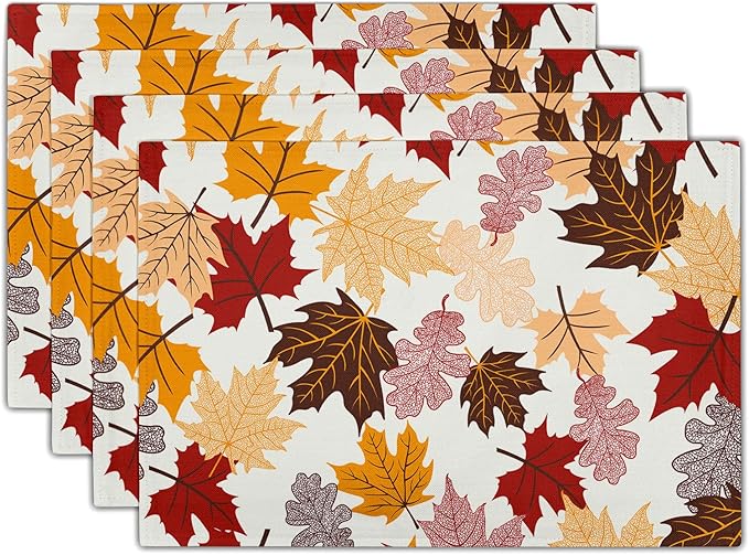 Giwawa Maple Leaf Placemats Set of 4 by Giwawa