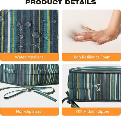 Sunbrella Square Corner Seat Cushions, Indoor Outdoor Water Repellent Universal - Image 5