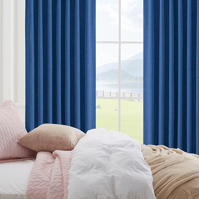 CUCRAF Custom Linen 100% Total Blackout Curtains, Light Blocking Drapes Thermal - Image 7
