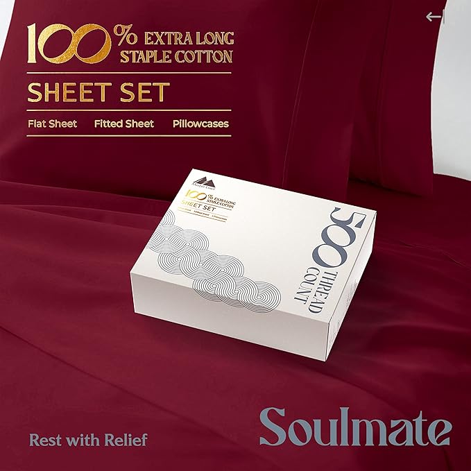 Mayfair Linen 500 Thread Count Split King Sheets Sets - Image 3