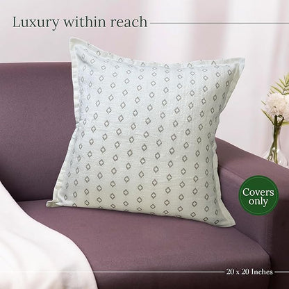 SanVia Serenity Premium Cotton Throw Pillow Covers, 20 x 20 Inches, Luxurious - Image 5