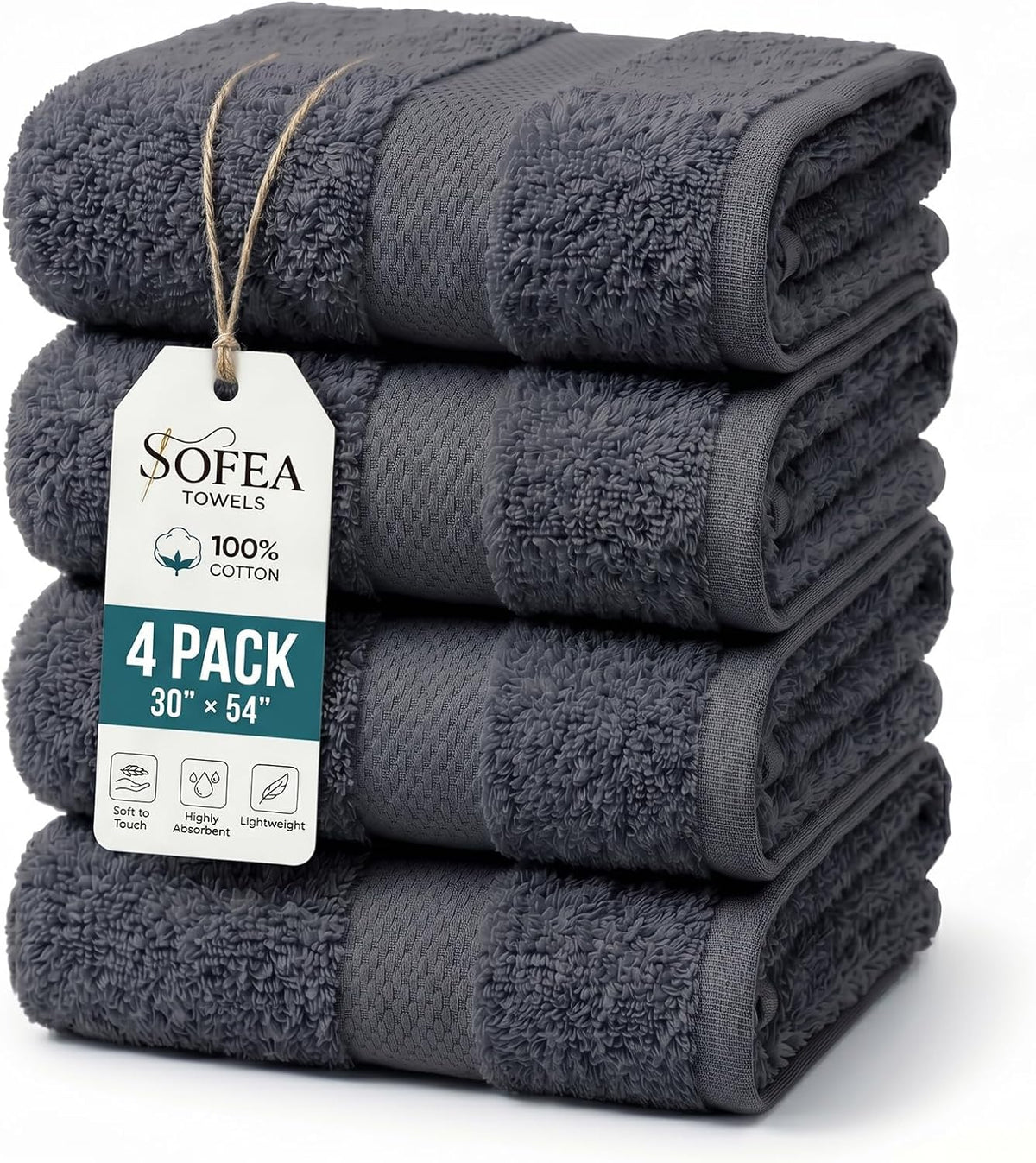 sofea bath towels 4 pack (30 x 54, main product view