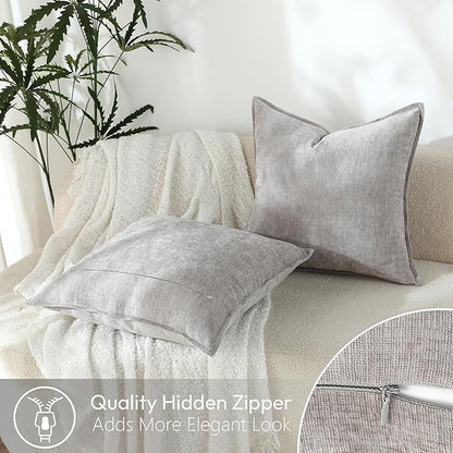 Stellhome Pack of 2 Soft Textured Throw Decorative Pillow Covers Square Accent - Image 4