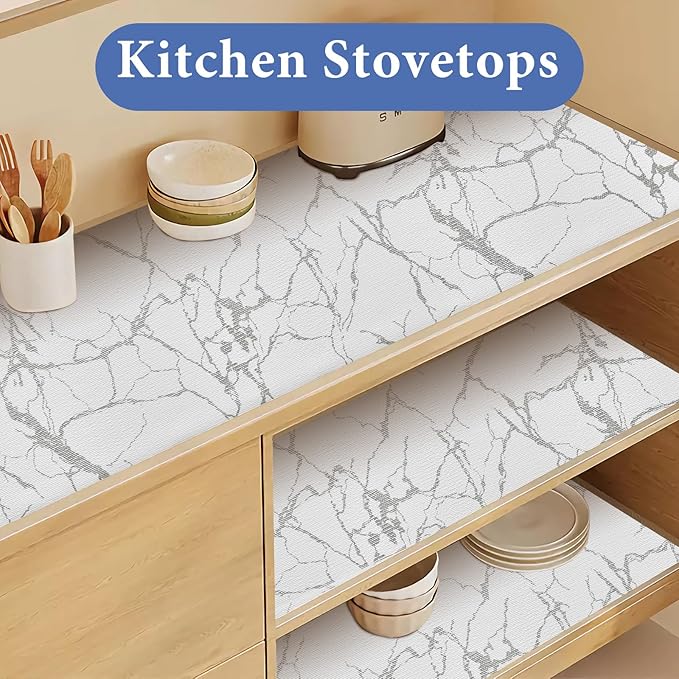 Drawer and Shelf Liner for Kitchen Cabinet: 12 in X 20 Ft Non Slip Waterproof - Image 6