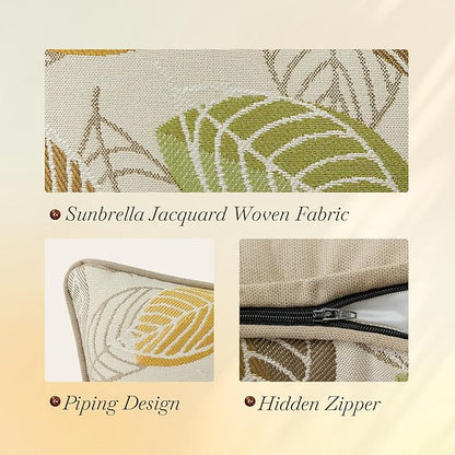 Outdoor Sunbrella Decorative Pillows Pack of 4, Momento Spring - Image 5