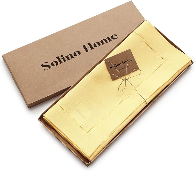 Solino Home Linen Yellow Table Runner 132 Inches Long - Image 5