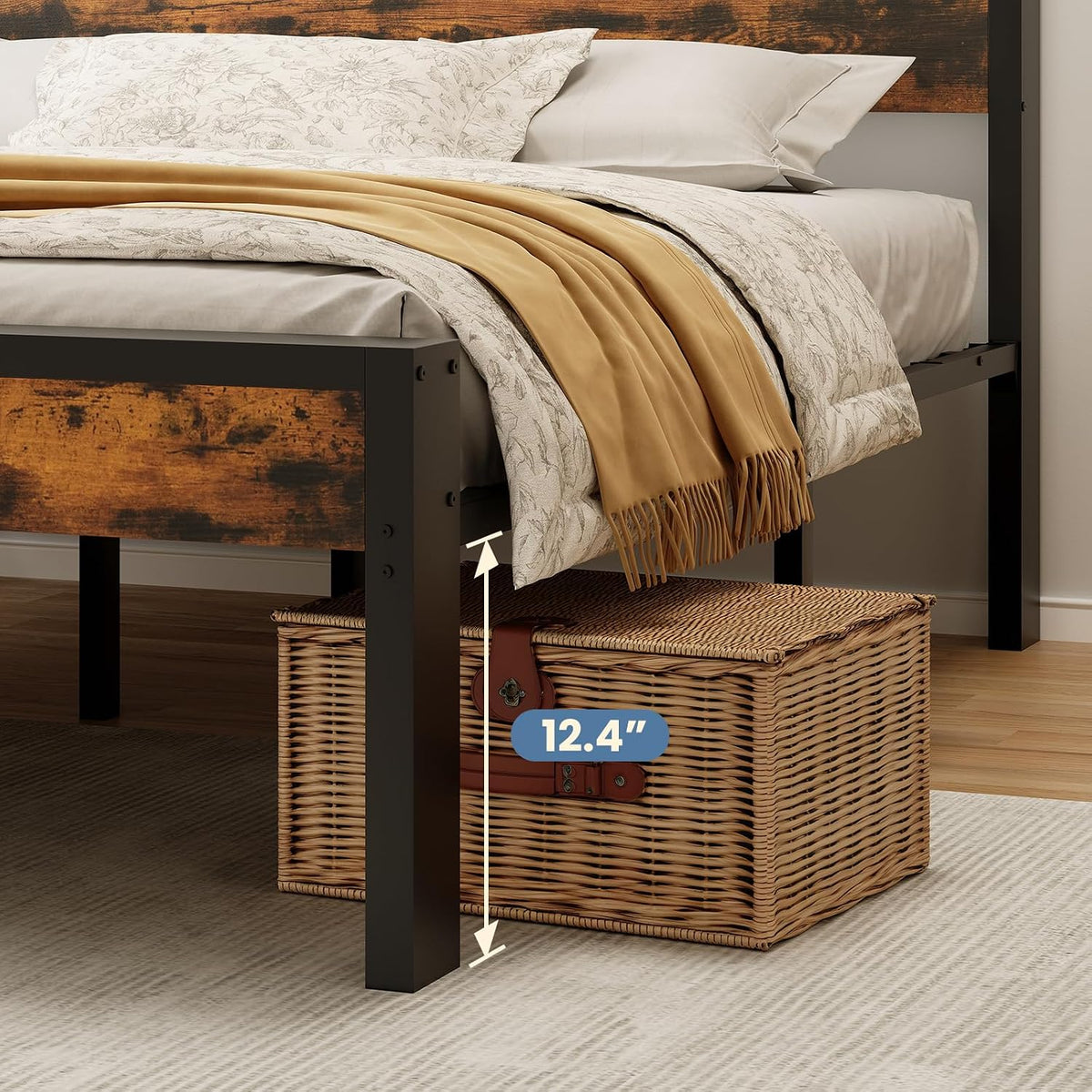 olixis metal queen bed frame with wood headboard, package contents
