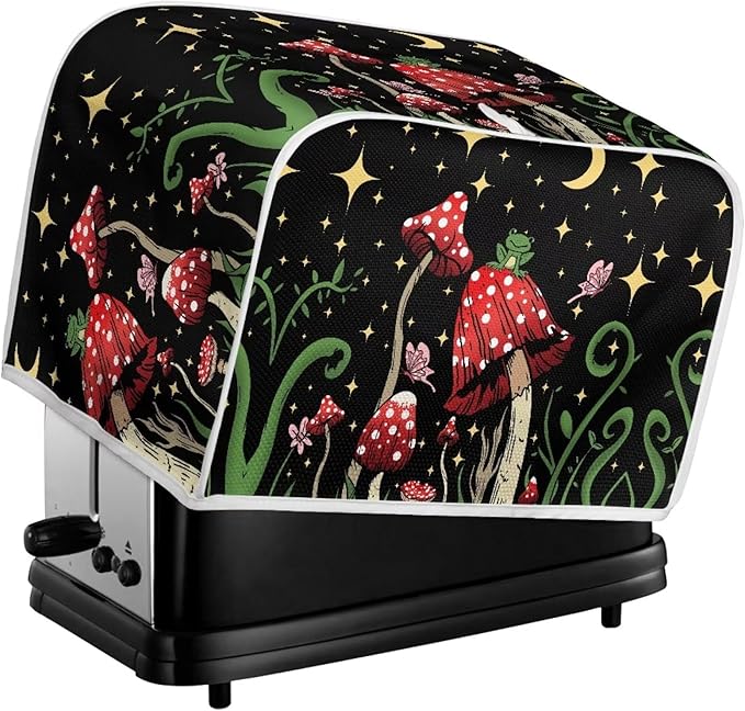 ZFRXIGN Butterfly Mushroom Toaster Cover 4 Slice Wide Slot Toaster Dust Covers - Image 5
