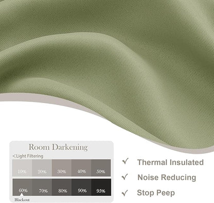 Gwine Sage Green Blackout Curtains - Image 3