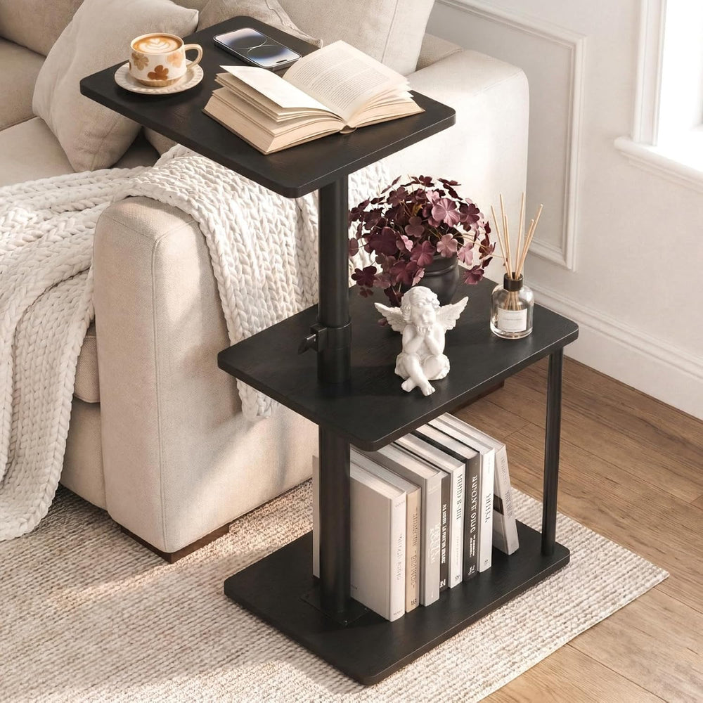 Faesun Swivel Side Table for Couch Arm, Adjustable C End Table for Recliner o...