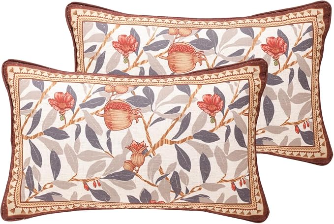 patdrea Designer Throw Pillow Covers Set of 2, Decorative Lumbar Pillowcases by Welcometopatdrea