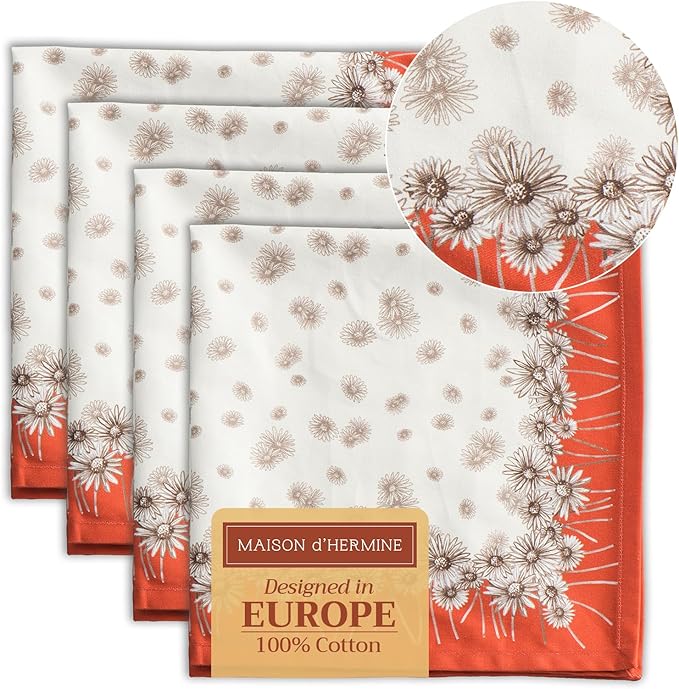 Maison d' Hermine Cloth Napkins Set of 4 100% Cotton by MaisondHermine