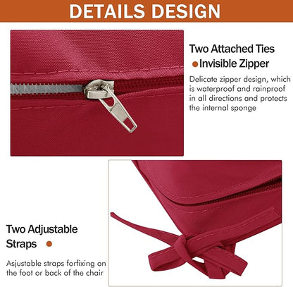 Outdoor Chair Cushions 18.5x16 Inch Waterproof Patio Chair Cushions - Image 7