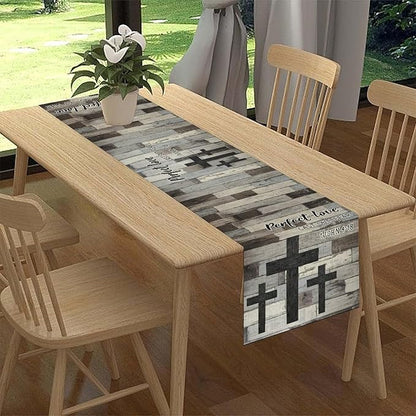 Rustic Wood Bar Table Runner, Rustic Country Retro Grey Farmhouse Village Plank - Image 2