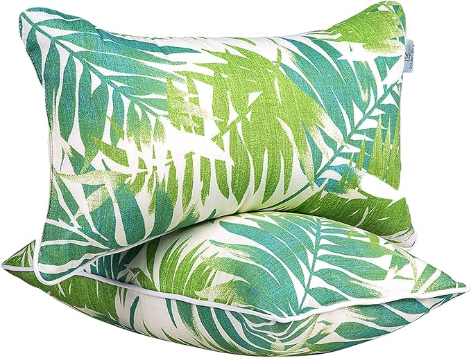 JMGBird Outdoor Lumbar Pillows Waterproof Set of 2 by JMGBird