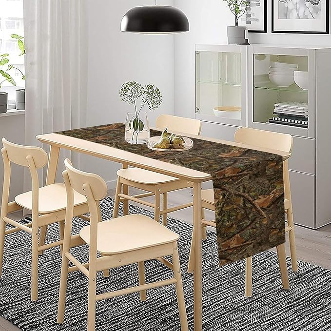 Camo Hunting Table Runner, Mossy and Oak Camouflage Patterns Table Runner - Image 2