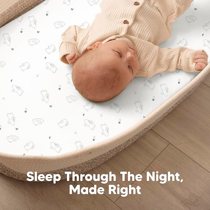 2-Pack Baby Bassinet Sheets Girl, Boy - Image 6